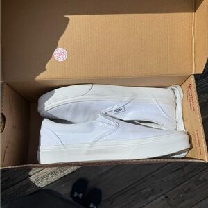 Vans White Slip-On